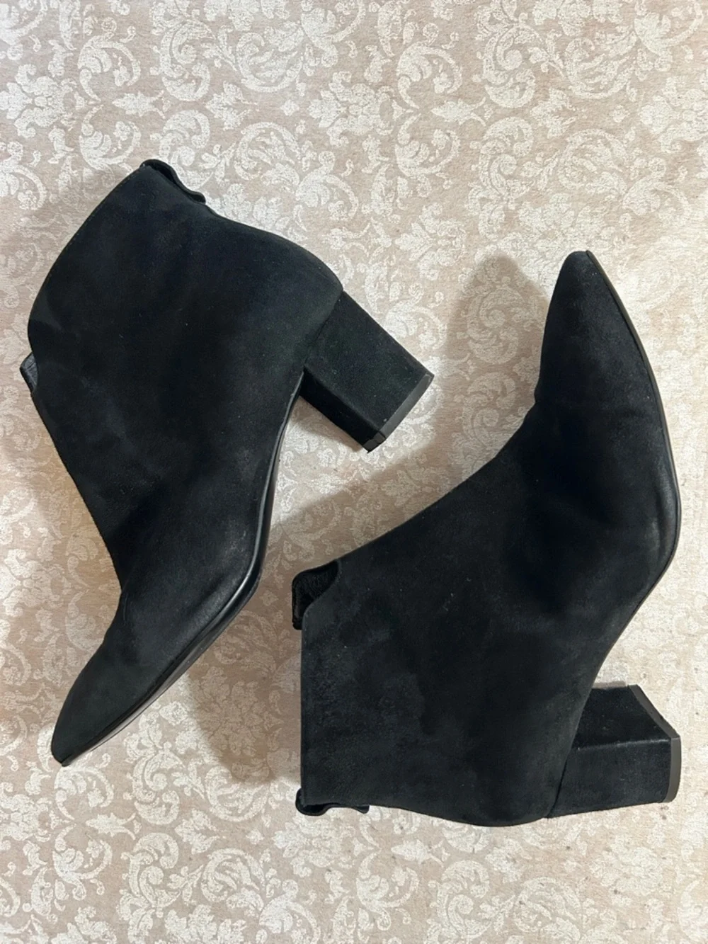AGL ~ Handmade in Italy Black Suede Ankle Boots in EU size 38